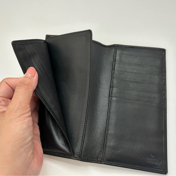 Gucci bifold long wallet, black, with box. - Picture 7 of 11